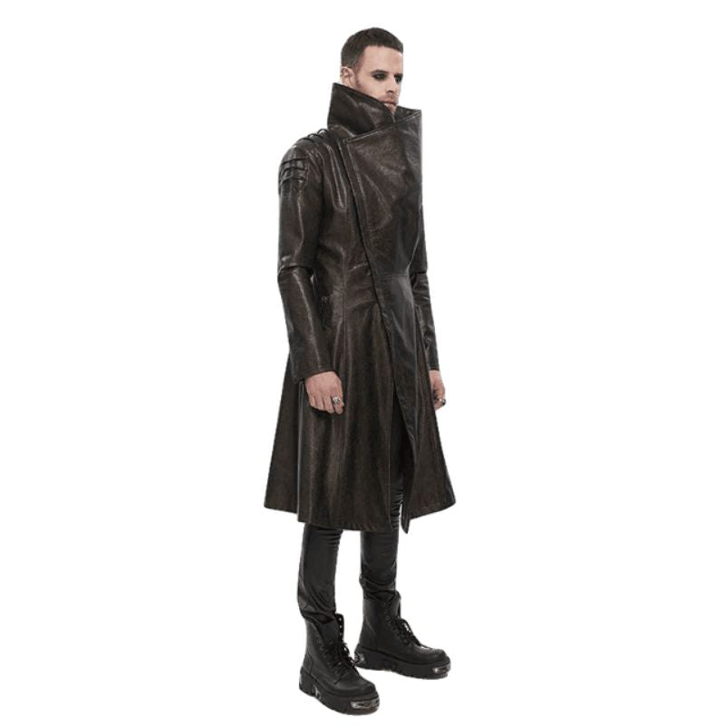 Manteau marron long au style steampunk