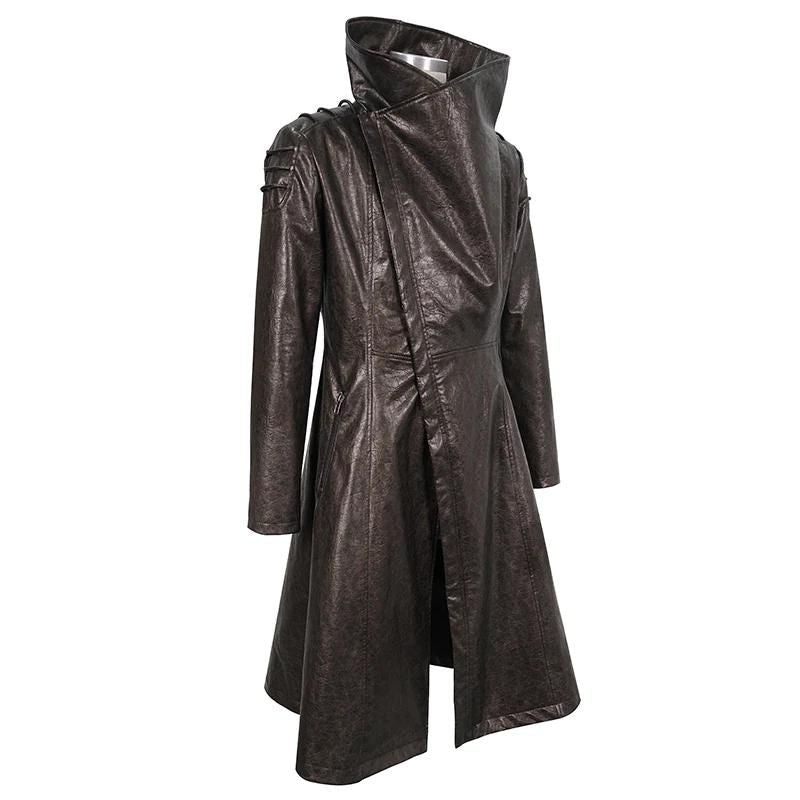 Manteau marron steampunk coupe longue