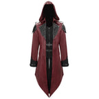 Manteau masculin rouge esprit gothique