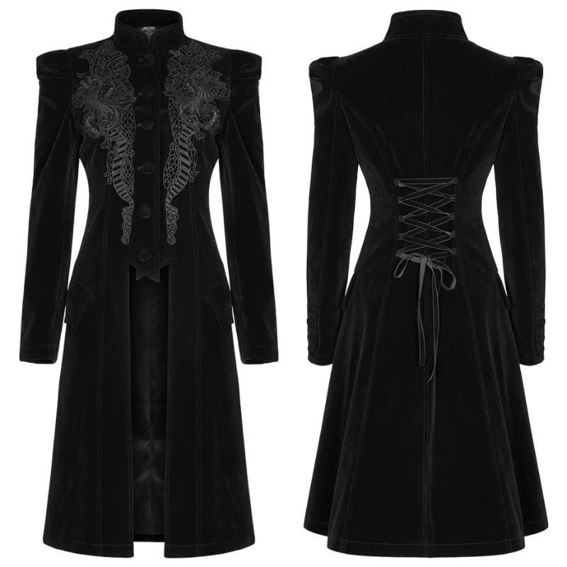 Manteau pour femme au style redingote gothique