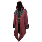 Manteau pour homme d'inspiration gothique rouge