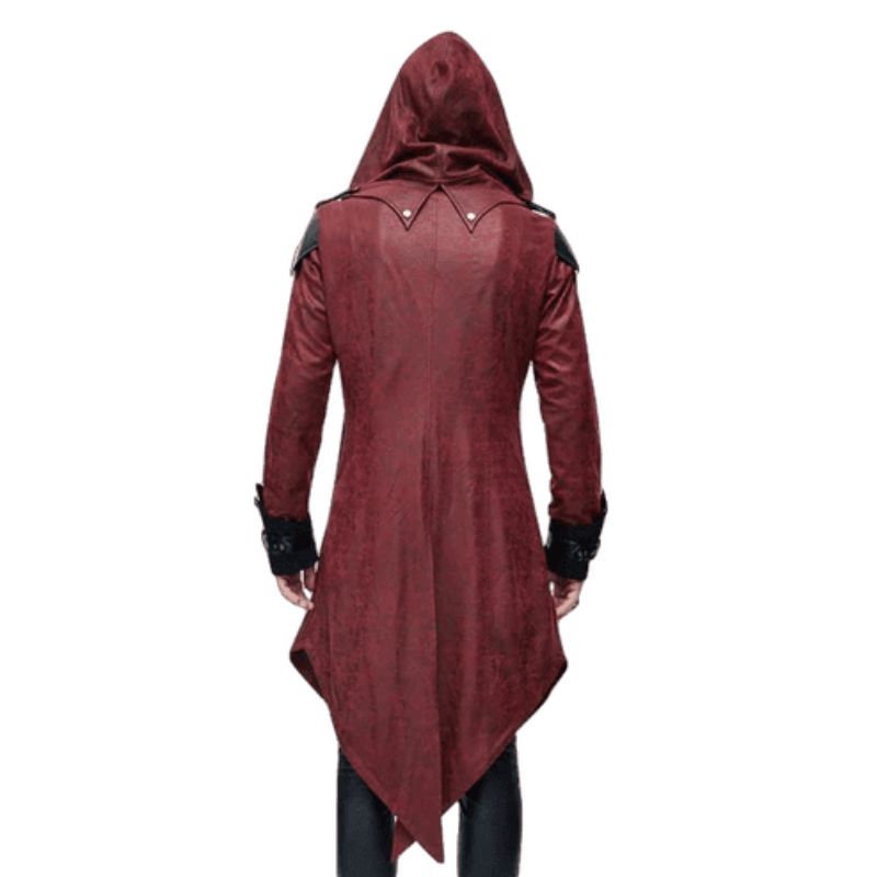 Manteau rouge gothique masculin