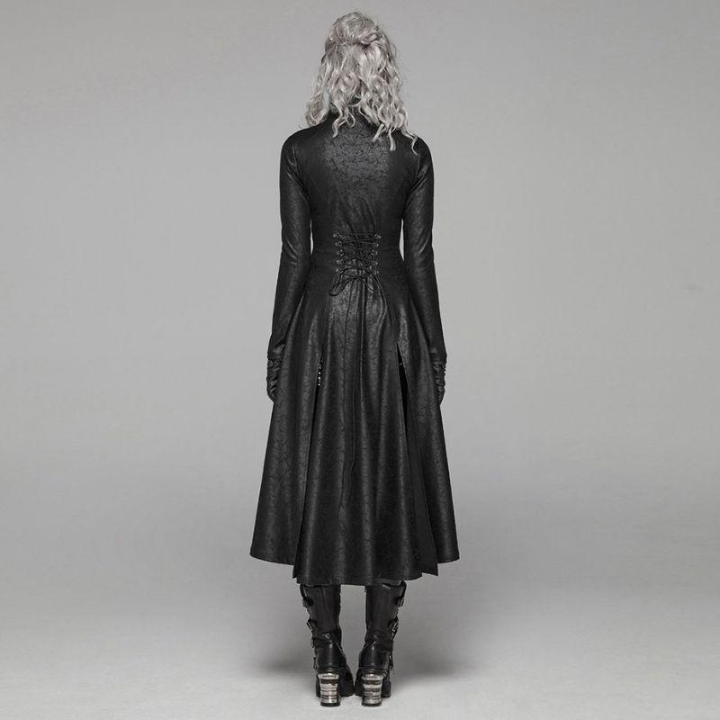 Manteau steampunk en simili PU gothique