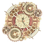 Maquette en bois d’horloge animée
