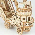 Maquette steampunk représentant un dirigeable Zeppelin