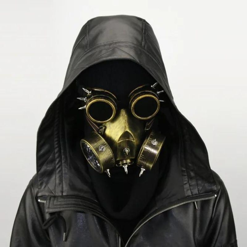 Masque à gaz d’inspiration steampunk