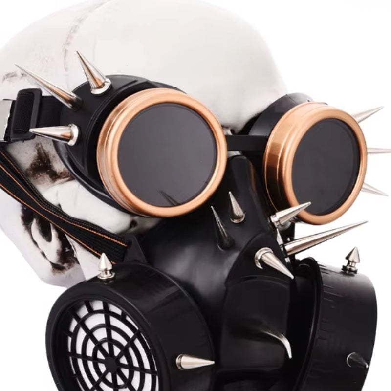 Masque à gaz homme d'inspiration steampunk