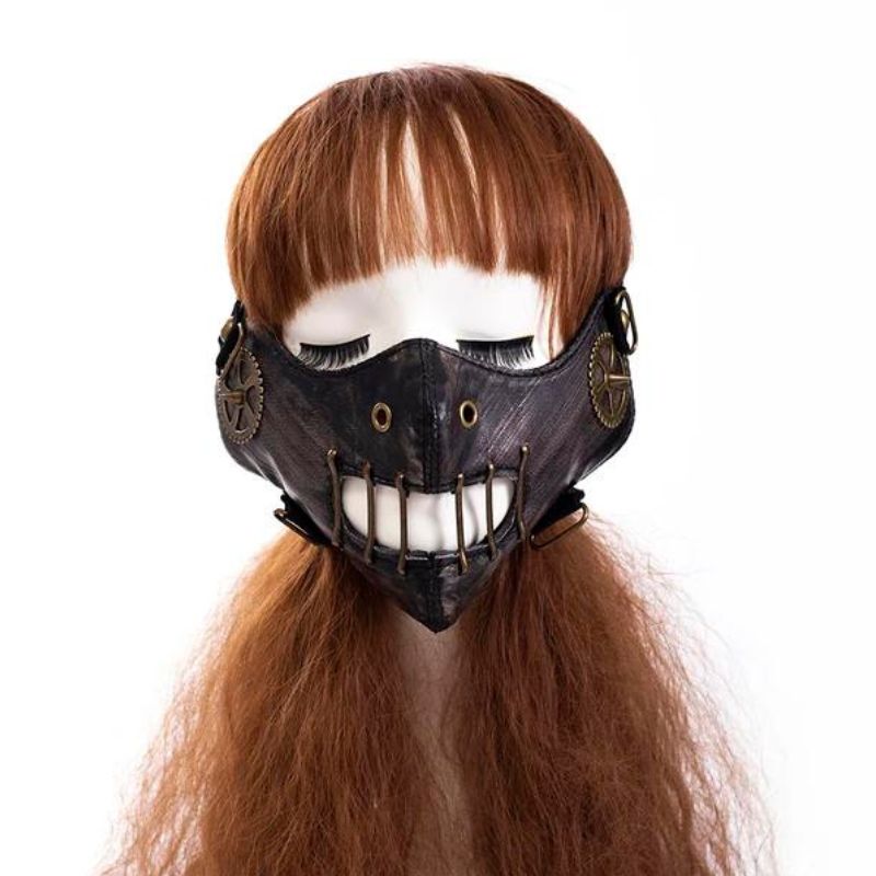 Masque en simili PU steampunk