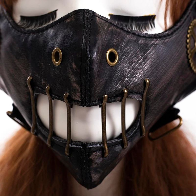 Masque esthétique steampunk simili PU