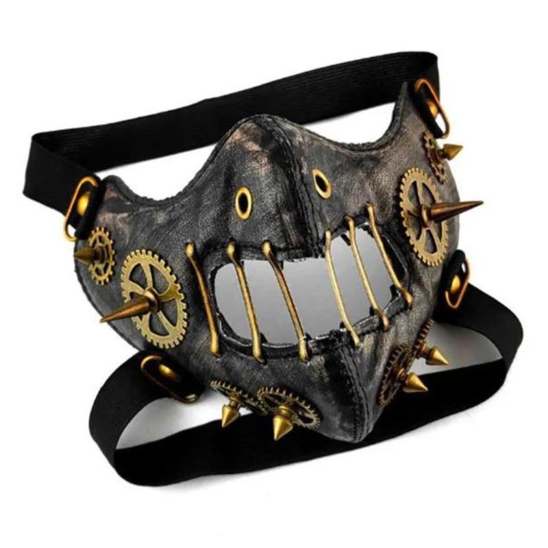Masque steampunk en simili PU