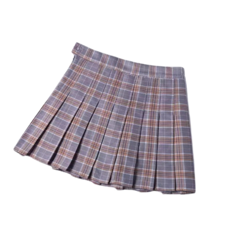 Mini-jupe haute à la taille et plissée