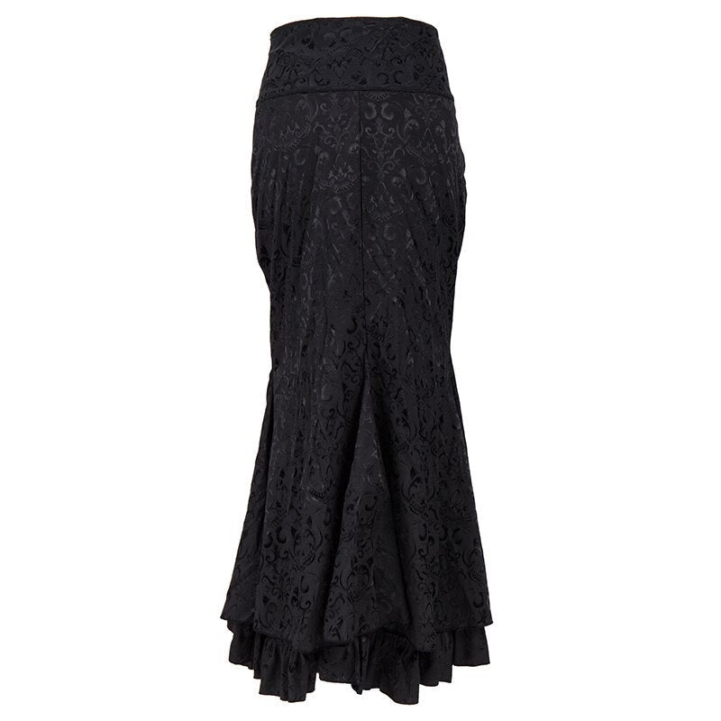 Modèle gothique de jupe longue noire