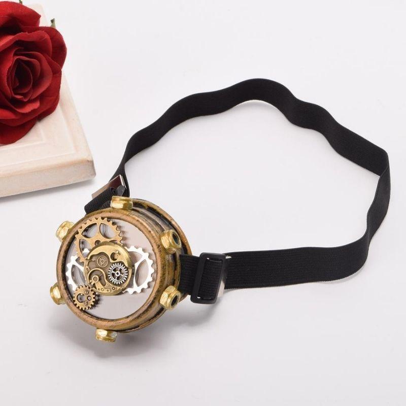 Monocle steampunk coloris bronze
