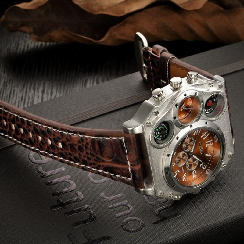 Montre à boussole steampunk pour homme