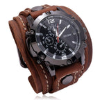 Montre à bracelet de force en cuir