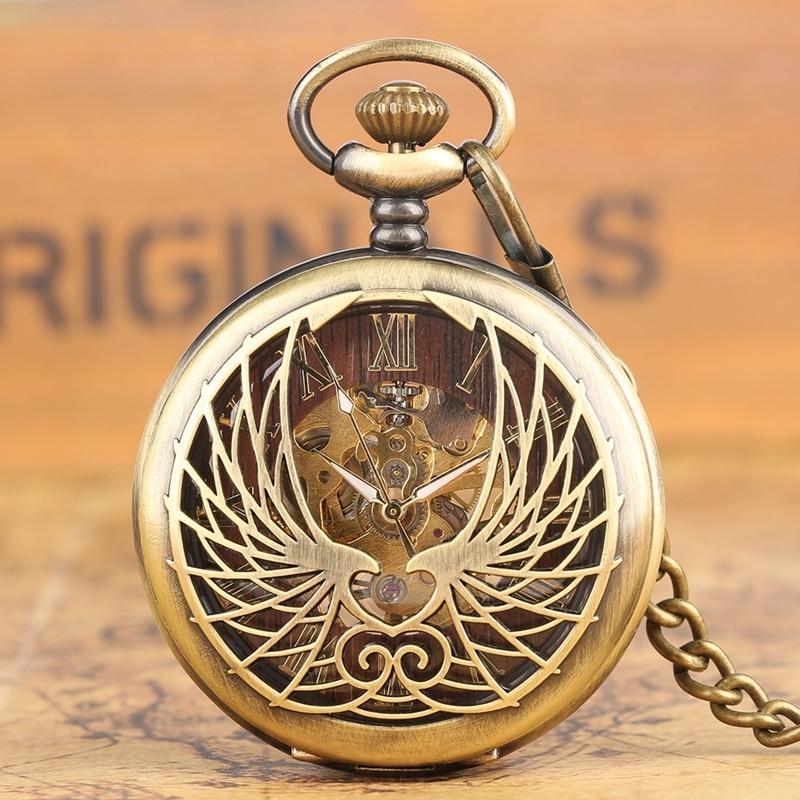 Montre à gousset au phénix steampunk