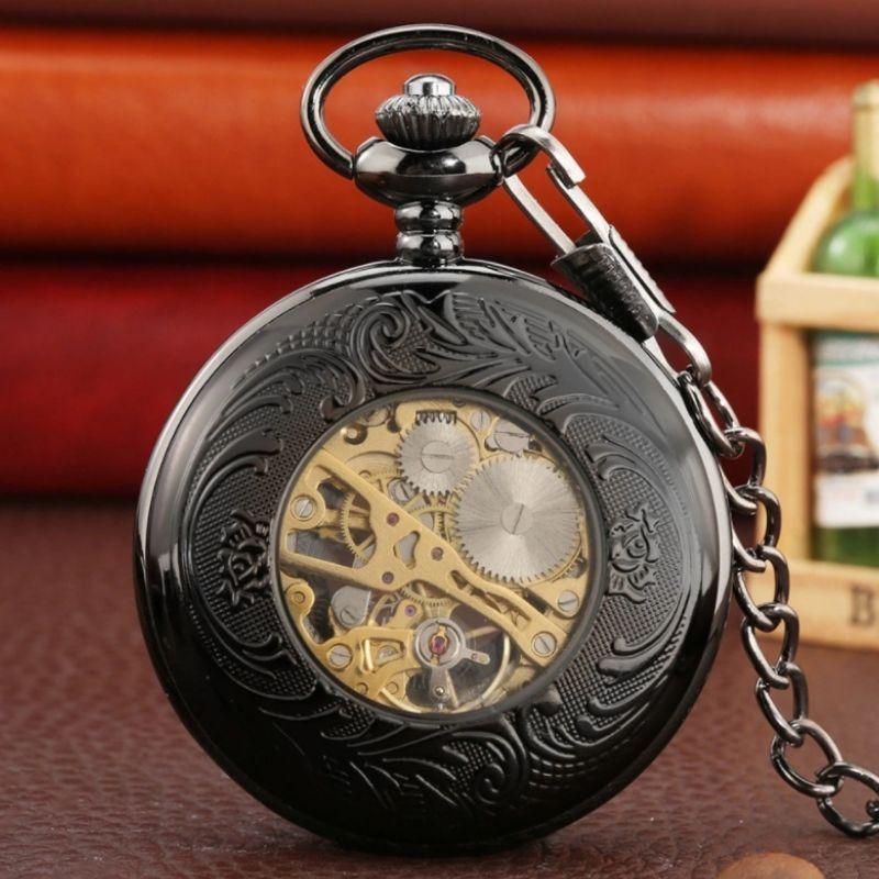 Montre à gousset avec chiffres romains style steampunk