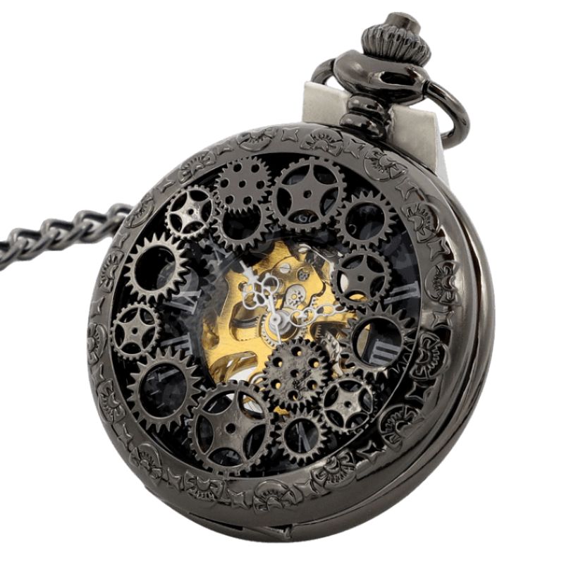 Montre à gousset avec rouages
