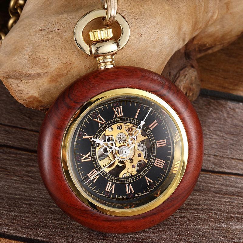 Montre à gousset en bois
