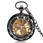 Montre à gousset mécanique squelette