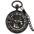 Montre à gousset squelette noire