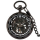 Montre À Gousset Squelette Noire