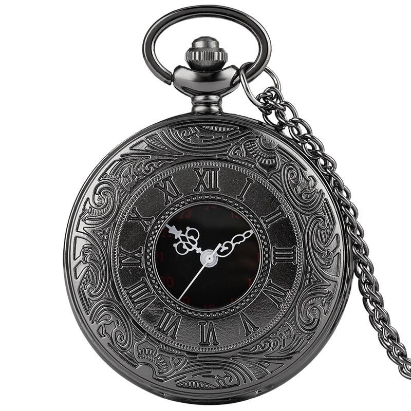 Montre à gousset steampunk noire