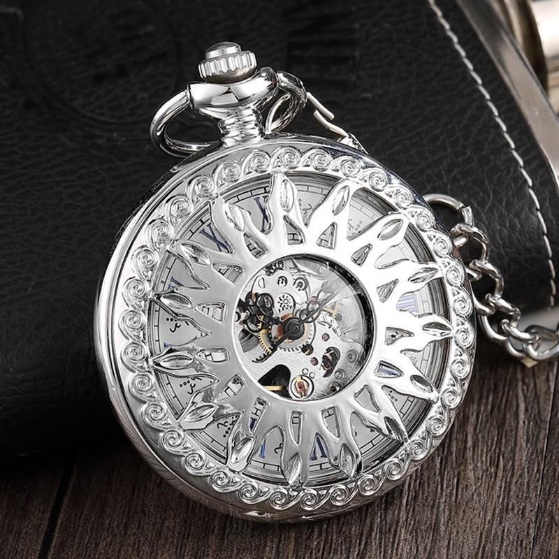 Montre à gousset steampunk soleil