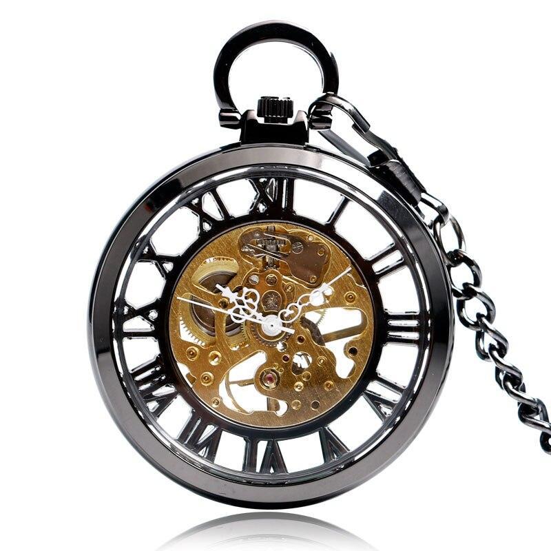 Montre à gousset steampunk transparente