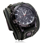 Montre au bracelet de force fabriqué en cuir