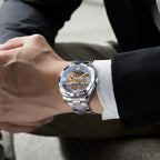 Montre avec cadran transparent steampunk