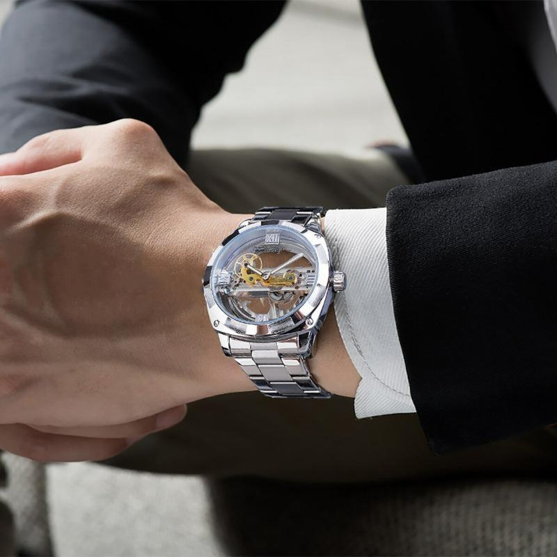 Montre avec cadran transparent steampunk