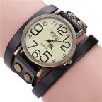 Montre bracelet trois tours style steampunk