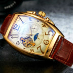 Montre de forme rectangulaire rétro pour homme