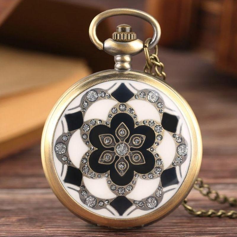 Montre de gousset fleurie steampunk