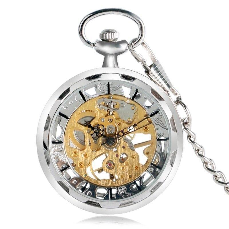 Montre de poche au mécanisme apparent