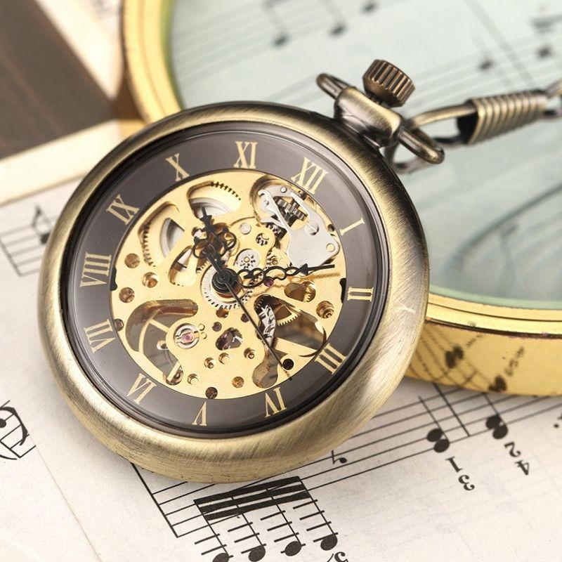 Montre de poche couleur bronze