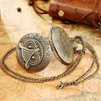 Montre de poche hiboux steampunk