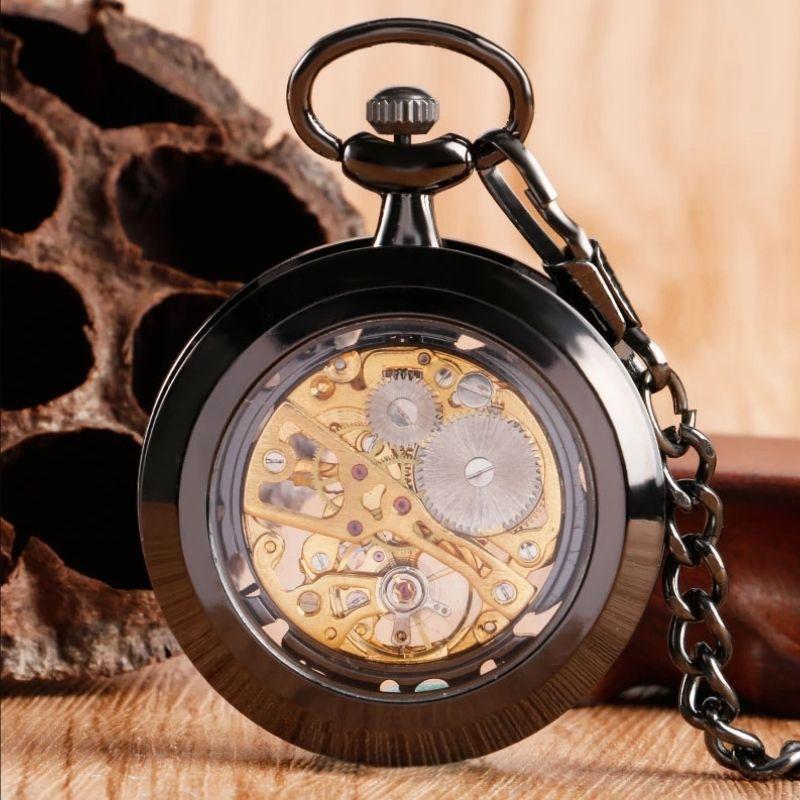 Montre de poche mécanique ajourée