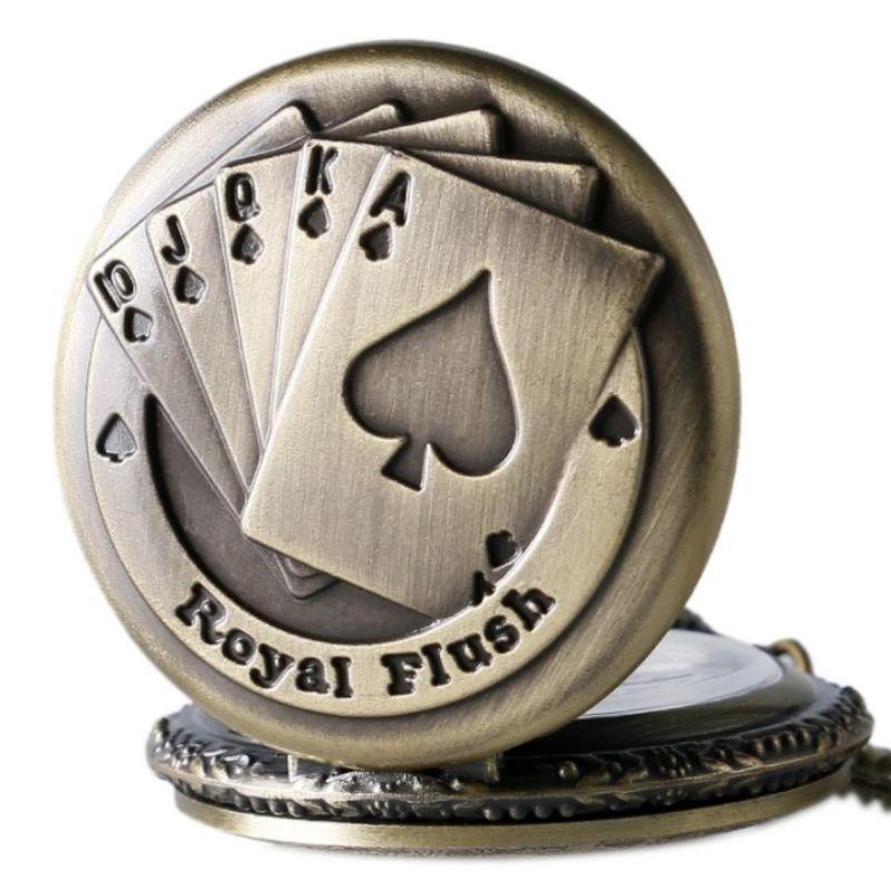 Montre de poche poker au style steampunk