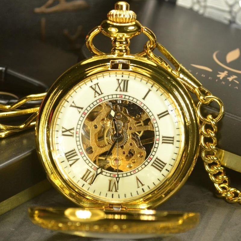 Montre de poche savonnette dorée