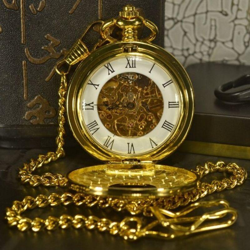 Montre de poche steampunk à double face