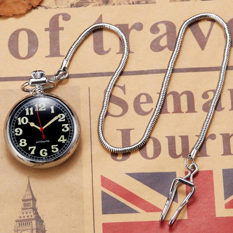 Montre de poche steampunk avec chiffres arabes