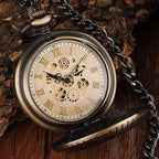 Montre de poche steampunk fonctionnant sans pile