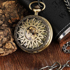 Montre de poche steampunk motif soleil