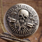 Montre de poche tête de mort