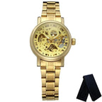 Montre féminine à squelette apparent