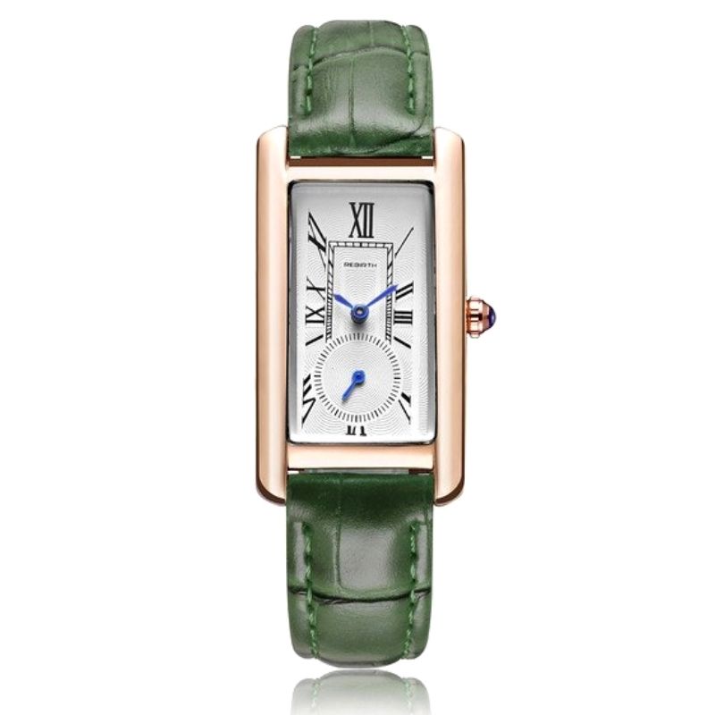 Montre féminine rectangulaire au style vintage