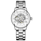 Montre féminine squelette automatique