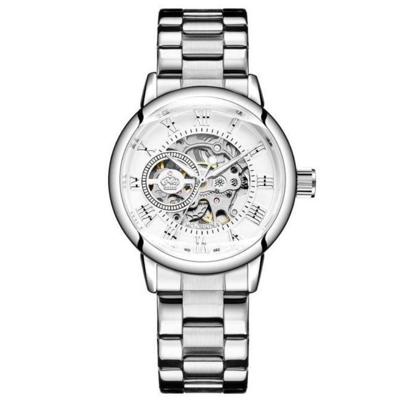 Montre féminine squelette automatique
